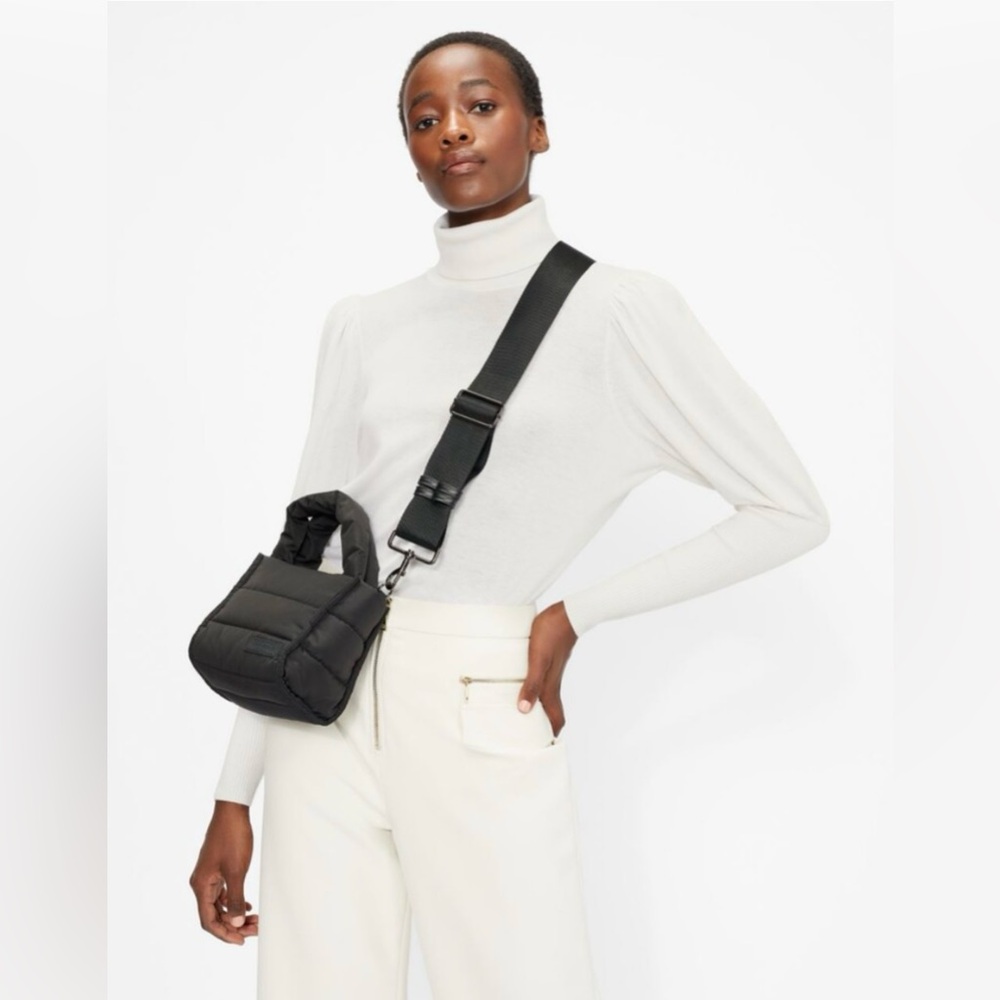 New Ted Baker Aidabel Long Puffed Sleeve Turtleneck Sweater In White Size 4/US12